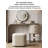 Modern Minimalist Solid Wood Extendable Dressing Table With LED Mirror-834425872