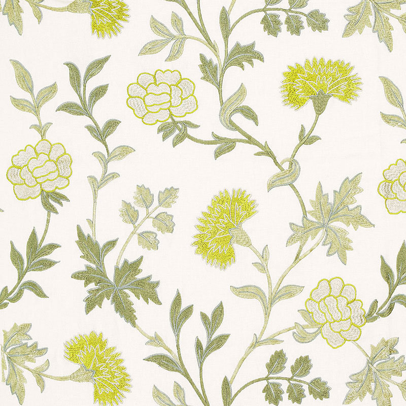 Tissu de broderie Sheridan, Chartreuse