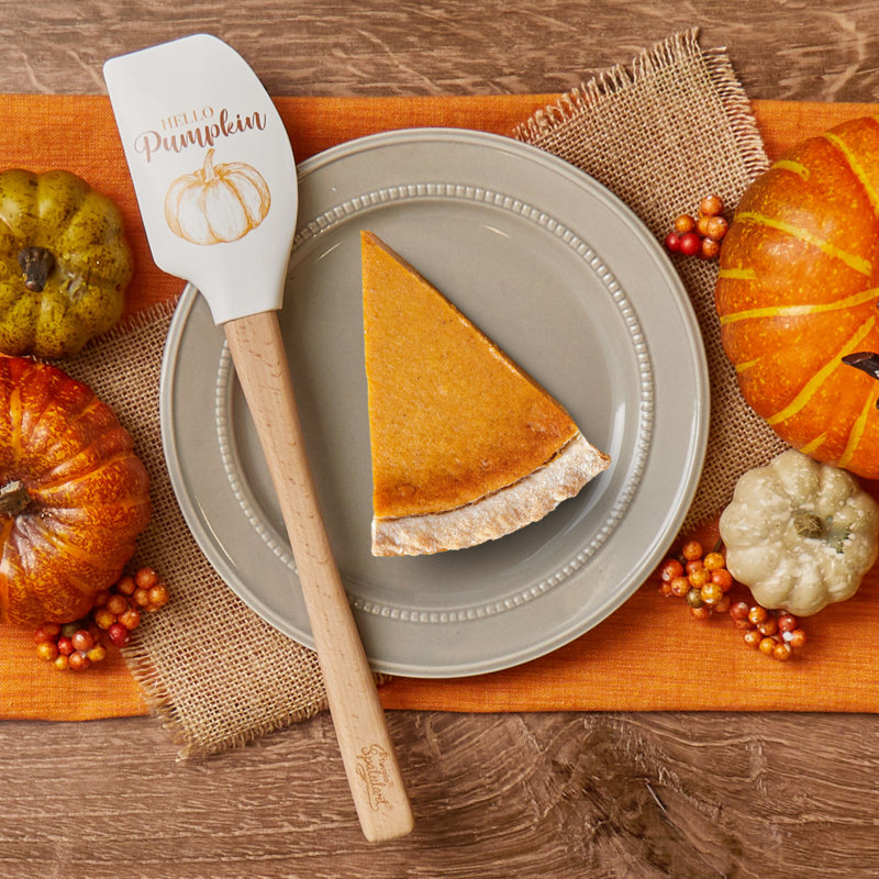 Spatulart Hello Pumpkin Wood Handled Spatula