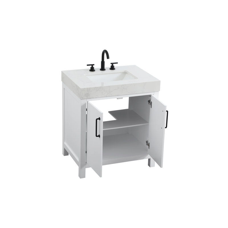 Meuble-lavabo simple 30 po_Traditional_VF60630, Blanc