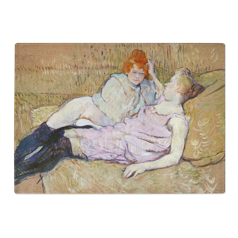 The Sofa by Henri De Toulouse-Lautrec Chopping Board, 0.4cm H x 20cm W x 28.5cm L