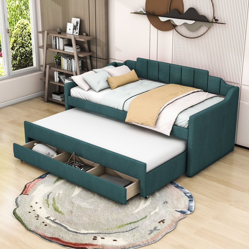 Nadia Upholstered Daybed, Green