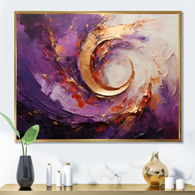Spirales de lavande en fusion sur toile