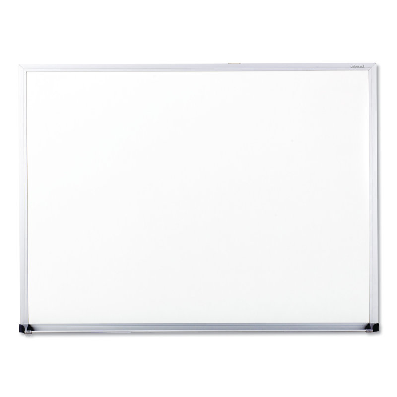 24" x 18" White Melamine Whiteboard with Silver Aluminum Frame