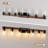 7 - Light Wooden Dimmable bathroom Vanity Light Over Mirror With Clear Glass Shades, Farmhouse Wall Light Fixture For Bathroom, Bedroom, Hallway-618535531