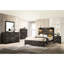 Table de chevet brune 2 avec poignées noires pour meubles de chambre à coucher en métal-1064954721