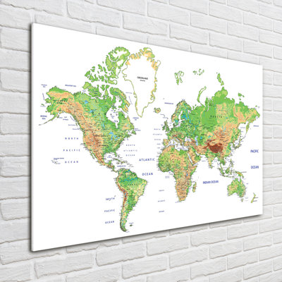 World Map - Unframed Art Prints on Glass