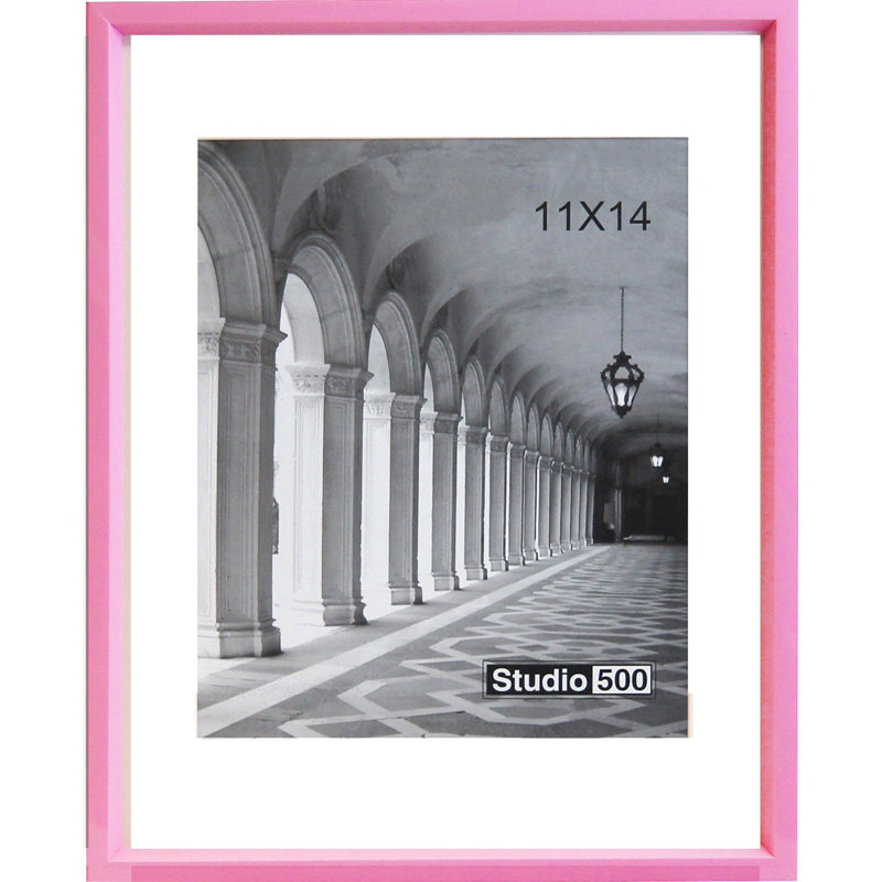 Cadre pour photo simple biseauté Koyande, Rose mat
