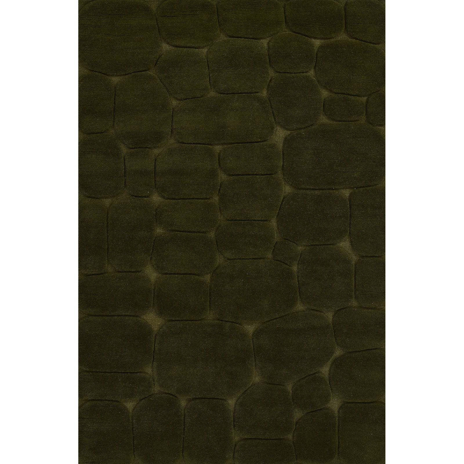 Aelin Pebble Hand Tufted Wool Rug, Rectangle 5' x 8'