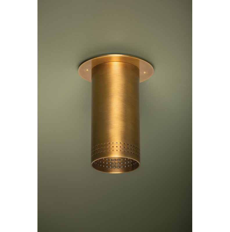 Berg 1 Light Flush Mount, Patina Brass