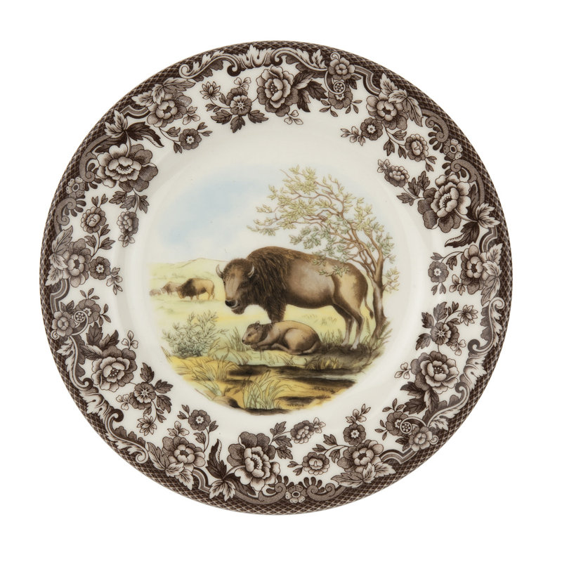 Spode Woodland Am.Wildlife Salad Plate 8" Bison