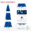 Arbre de Noël artificiel 7 pi avec ouverture automatique bleu pour la maison