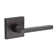 Single Dummy Door Lever with Contemporary Square Rose