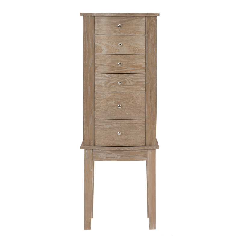 Kiara 14'' Wide Jewelry Armoire, Natural