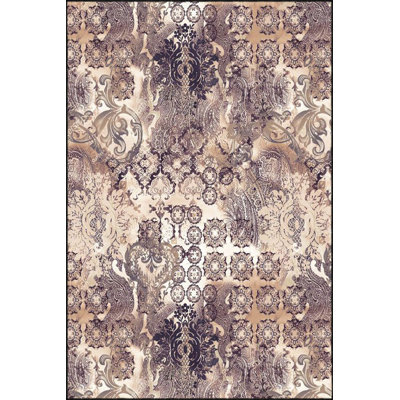 Modern Floral Traditional Patterned Woven Base Washable Rug