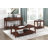 Contemporary Walnut Coffee Table with Open Shelf & Rounded Corners