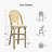  30" Patio Bamboo Print Finish Bar Stools With Rattan Back (Set Of 2)-50490721-50490723