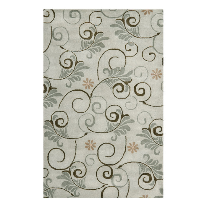 Soho Hand Tufted Wool Floral Rug, Rectangle 2' x 3'