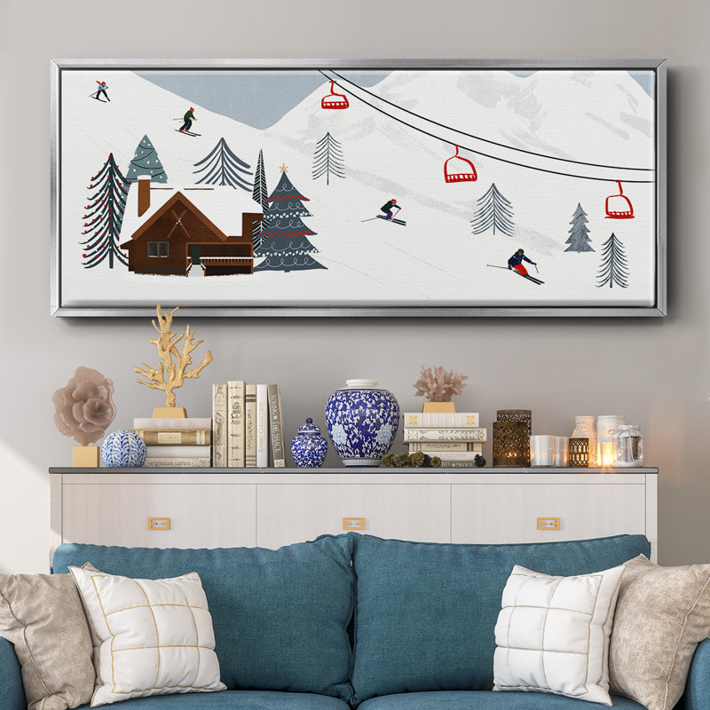 Ski Slope Collection D- Framed Canvas