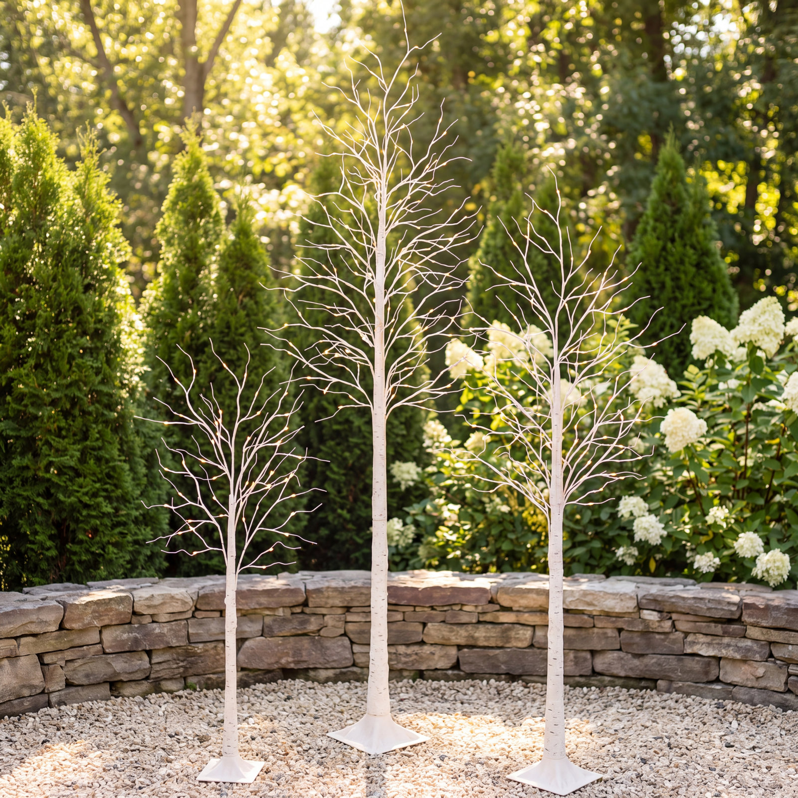 LED Birch Tree Light Set, 4ft+6ft+8ft