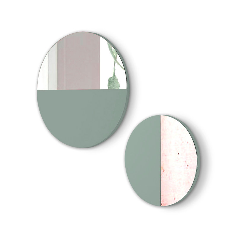 Fu Flat Wall Mirror, Green
