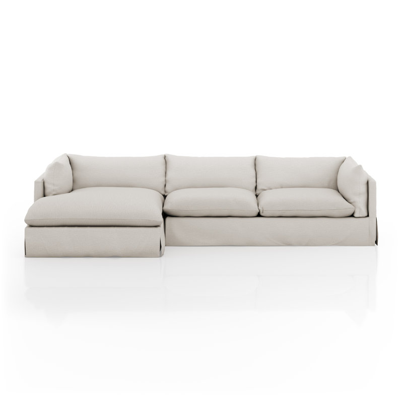 Atelier Habitat 2 Piece Sectional 131'' Nimbus, Left Hand Facing, Bennett Moon Polyester Blend, 31.5" H x 133" W x 67" D