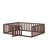 Wood Daybed Frame With Fence-945896500-945896503