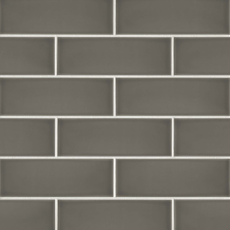 Grace 4" x 12" Ceramic Subway Tile, Moka