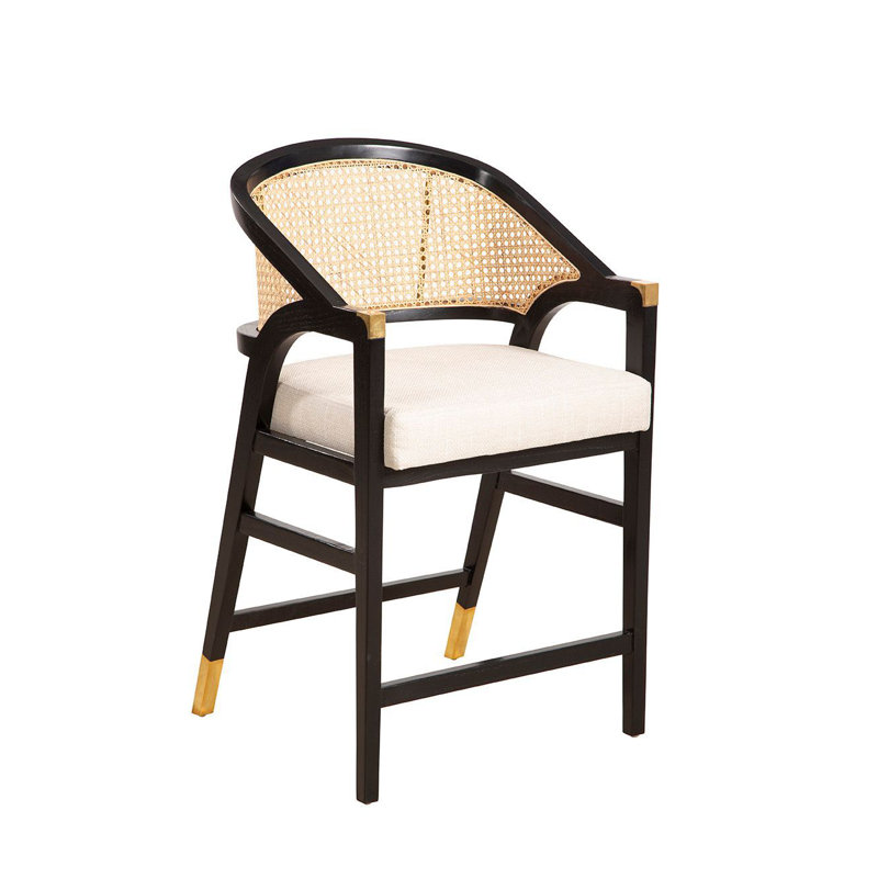 Royce 38" Tall Counter Stool, Black