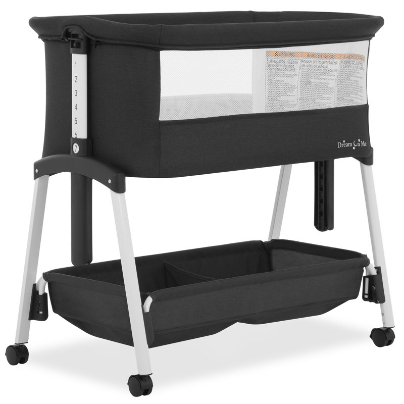  Calypso Portable Bassinet With Wheels, Black