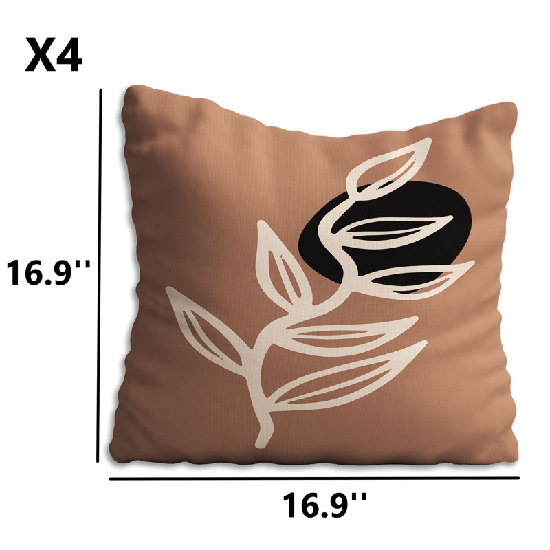 Ensemble de housse de coussin lavable et repassable 4 pièces