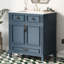 Meuble-lavabo de salle de bain rétro 30 po avec structure en bois massif, lavabo en céramique, planches, mécanisme de fermeture en douceur, beaucoup de rangement, quincaillerie exquise, meuble-lavabo à glissière à tiroir lisse, conception, lavabo brillant, portes,-55491079
