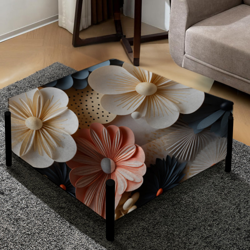 Sand And Shells Tropical Pattern - Tropical Large Square Ottoman