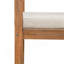 Ensemble de 2 tabourets de bar d'extérieur en bois de teck avec coussin beige Abaco
