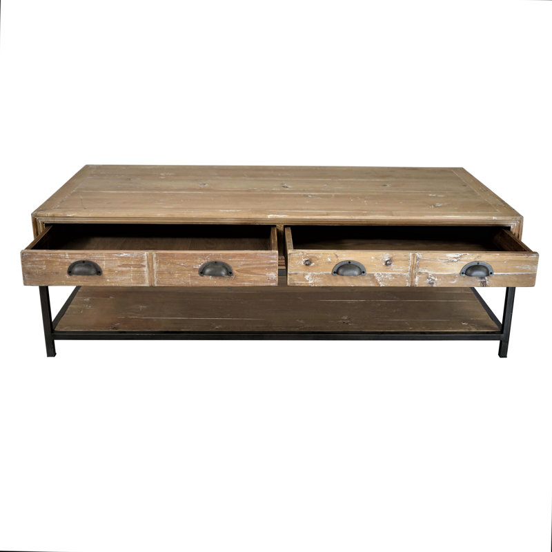 Brannock Solid Wood Top Coffee Table