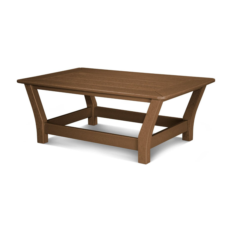 POLYWOOD Harbour Slat Coffee Table, Teak