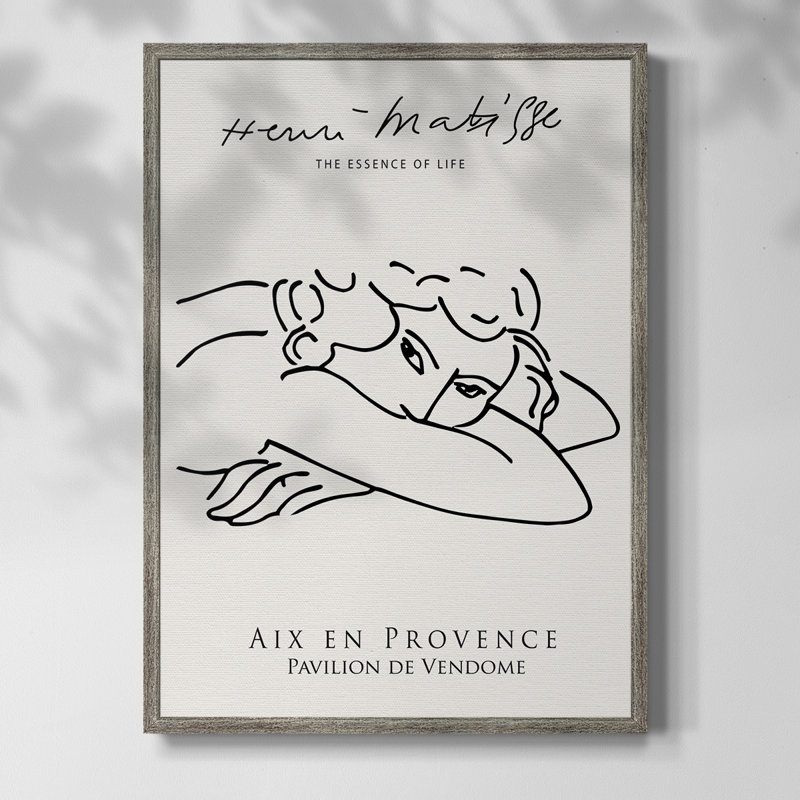 Matisse LXVI, reproduction d'art encadrée - bois massif, H 30 po x l 24 po