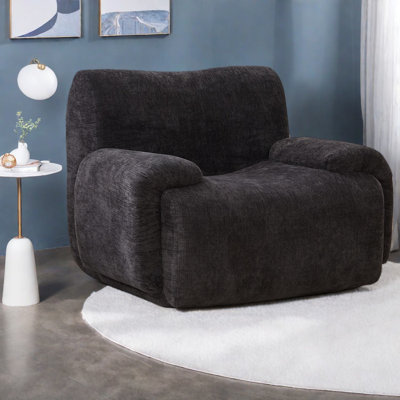 Chaise d'appoint en chenille Comfy Modern pour espaces de vie polyvalents