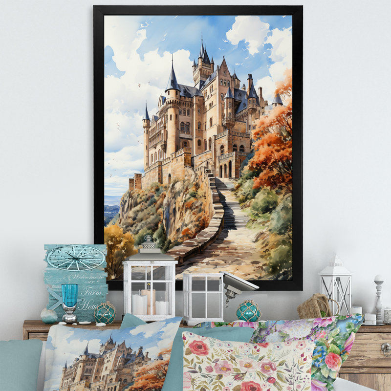 Château de Hohenzollern, Ealsworth, Allemagne, H 20 po x l 12 po x P 1 po, Cadre photo noir