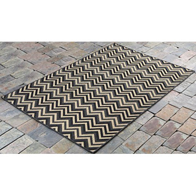 Tapis gris/beige/noir pour espace intérieur/extérieur Jurgensen