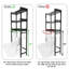 Over The Toilet Storage With 3-Tier Shelf & 4 Hooks-778198619