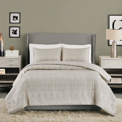 Woven Jacquard 3 Piece Duvet Cover Set