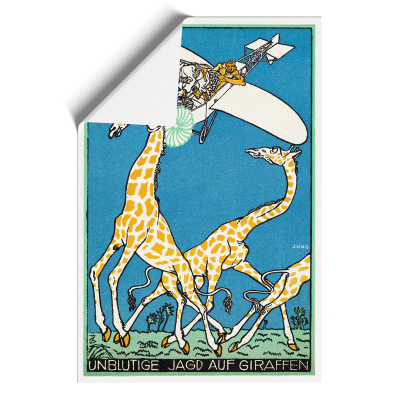 Giraffe Hunt by Moriz Jung - No Frame Print, 42cm H x 30cm W x 0.1cm D