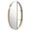 Demi-miroir demi-tablette bronze