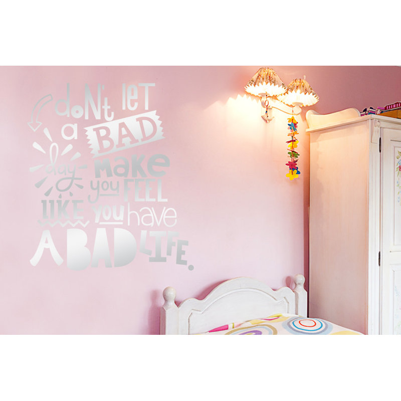 Wall Decal, Shiny Silver, Large