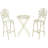 Bivio Lark Manor Bar Set with Iron Frame and Metal Outer Material