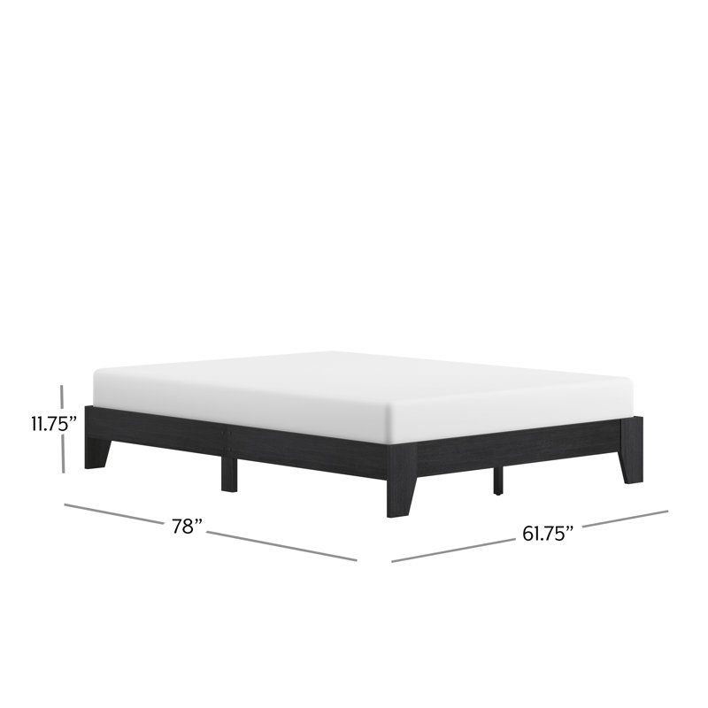 Heiss Open-Frame Bed, Queen, Black