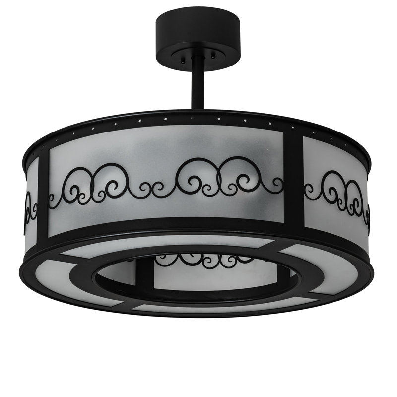 Lustre cylindrique à abat-jour 8 lumières Putrelo