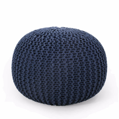 Pouf rond en coton Bordeaux