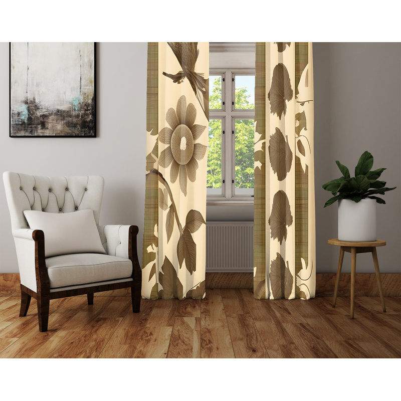 Devona Semi Sheer Curtain Panel Pair, 20" W x 52" L